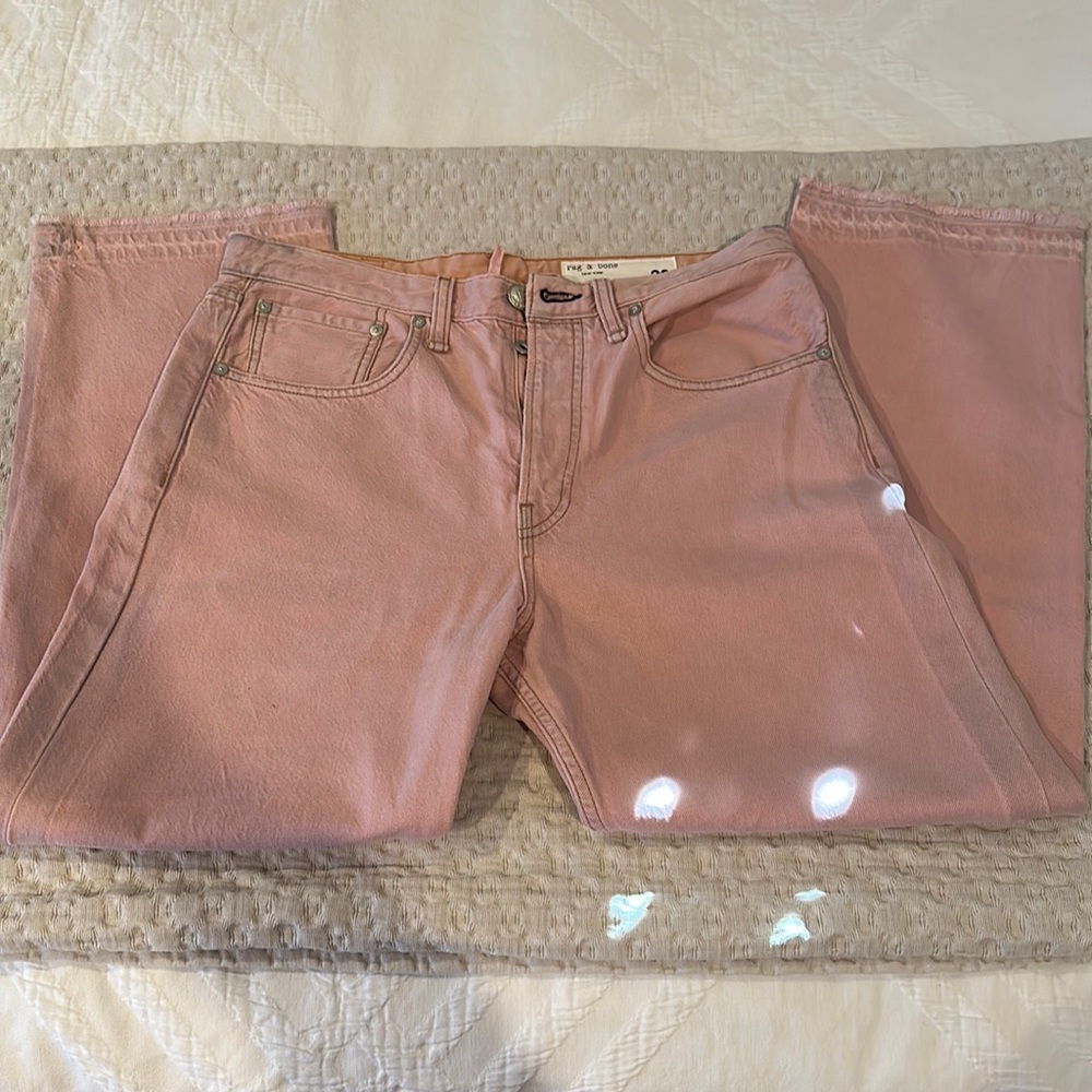 Pink rag & bone high waist jeans